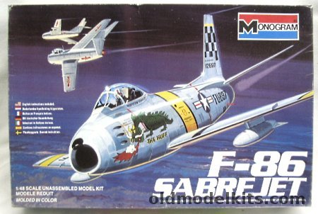 Monogram 1/48 F-86 Sabre Jet 'The Huff' or 'Miss Jenny', 5427 plastic model kit